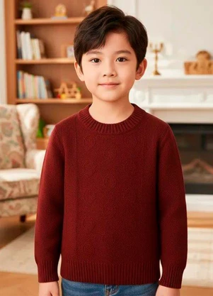 Doce Tom - Suéter Infantil Tricot Conforto ClássicoBordo - DOCE TOM