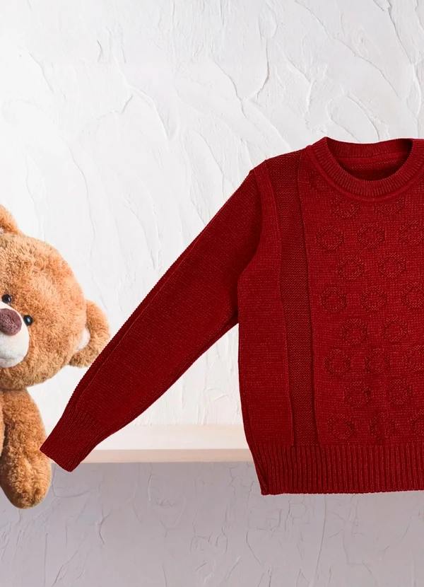 Doce Tom - Suéter Infantil Tricot Conforto ClássicoBordo 3