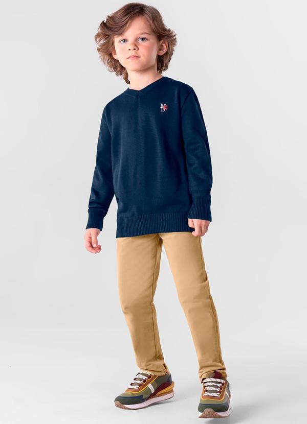 Brandili Mundi - Suéter Tricô Infantil Menino Azul 2