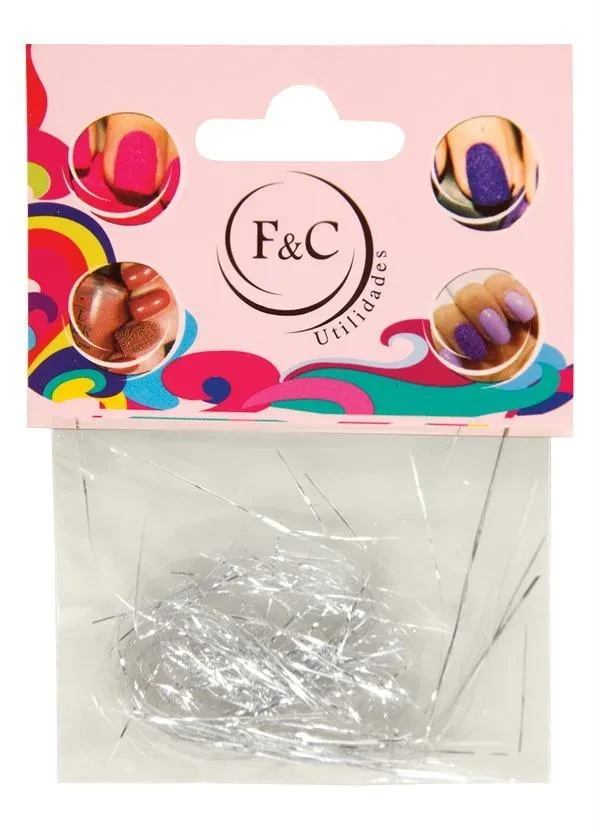 Lar e Lazer - Fio para Unhas Prata 18 Metros