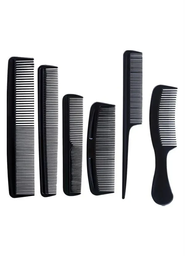 Lar e Lazer - Kit Pentes de Cabelo Preto 6 Peças 1