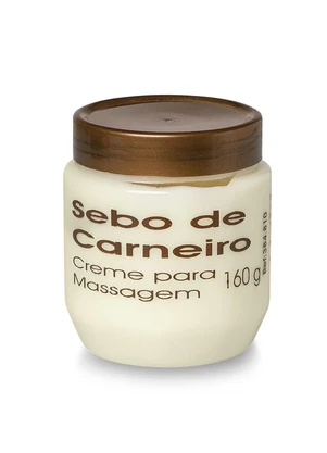 Lar e Lazer - Creme Sebo de Carneiro Para Massagens 160 Gramas - LAR E LAZER