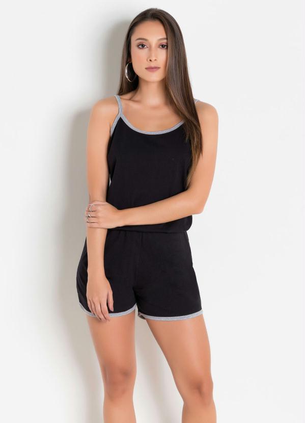 Outlet - Macaquinho com Alças Preto Juvenil 1