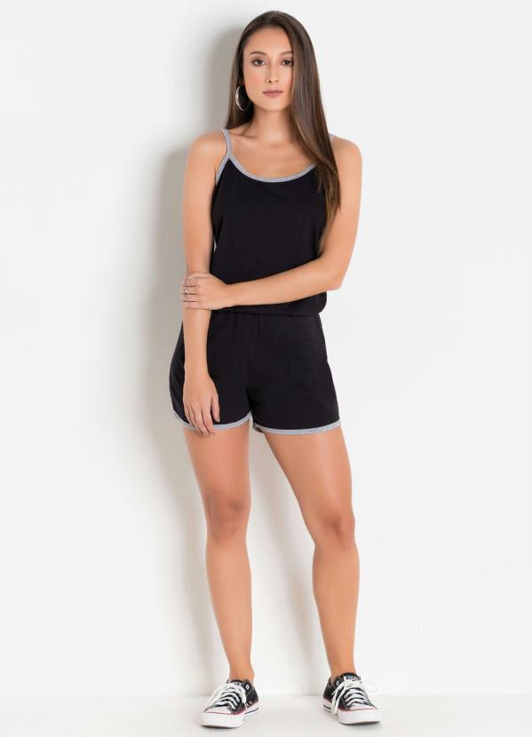 Outlet - Macaquinho com Alças Preto Juvenil 3