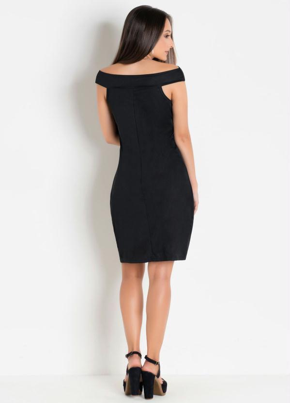 Outlet - Vestido Ombro a Ombro Preto Juvenil 4