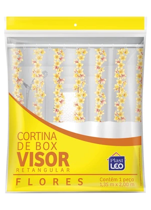 Lar e Lazer - Cortina de Box Visor Retangular Flores - LAR E LAZER