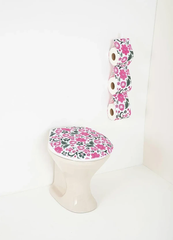 Lar e Lazer - Jogo de Banheiro Floral Pink 3 Peças 2