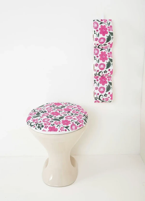 Lar e Lazer - Jogo de Banheiro Floral Pink 3 Peças 3