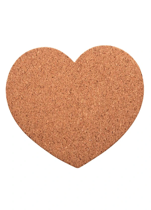 Lar e Lazer - Kit Porta Copos Coração Cortiça 4 Peças 3