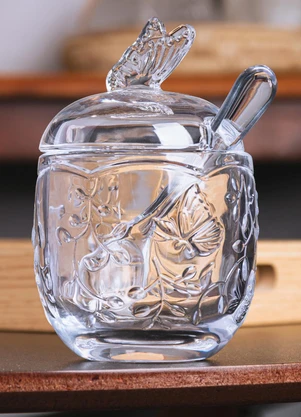 Lar e Lazer - Açucareiro com Colher New Butterfly 220ml - LAR E LAZER