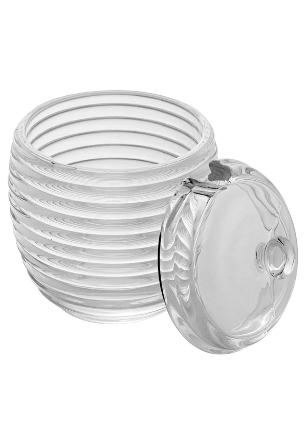 Lar e Lazer - Açucareiro de Cristal com Colher e Tampa Colméia 6