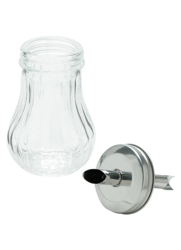 Lar e Lazer - Açucareiro de Vidro com Tampa de Aço Inox 2