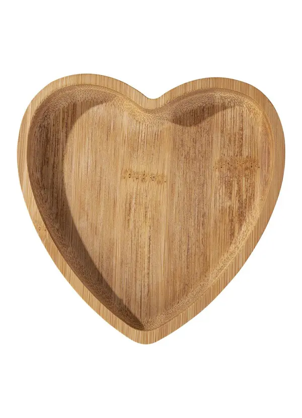 Lar e Lazer - Bandeja de Bambu Coração 2
