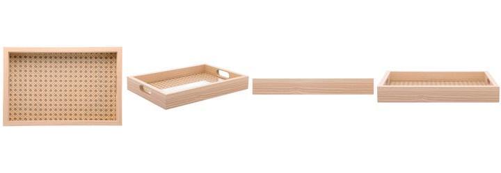 Bandeja Retangular Mdf Comfundo Trelia Marrom