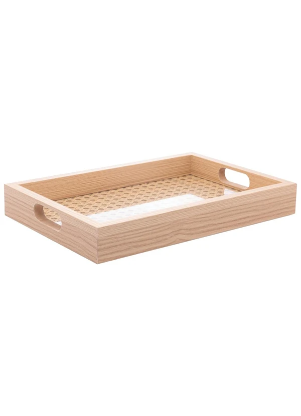 Lar e Lazer - Bandeja Retangular Mdf Comfundo Treliça Marrom 2