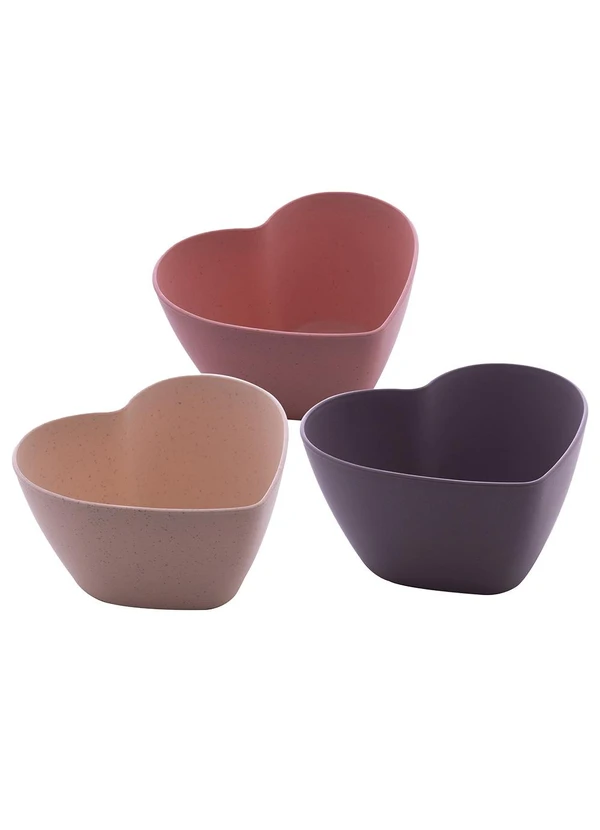 Lar e Lazer - Bowl Coração de Bambu e Pp Lines Sortido 530 Ml