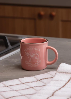 Lar e Lazer - Caneca Creamy Milk Rosa - LAR E LAZER