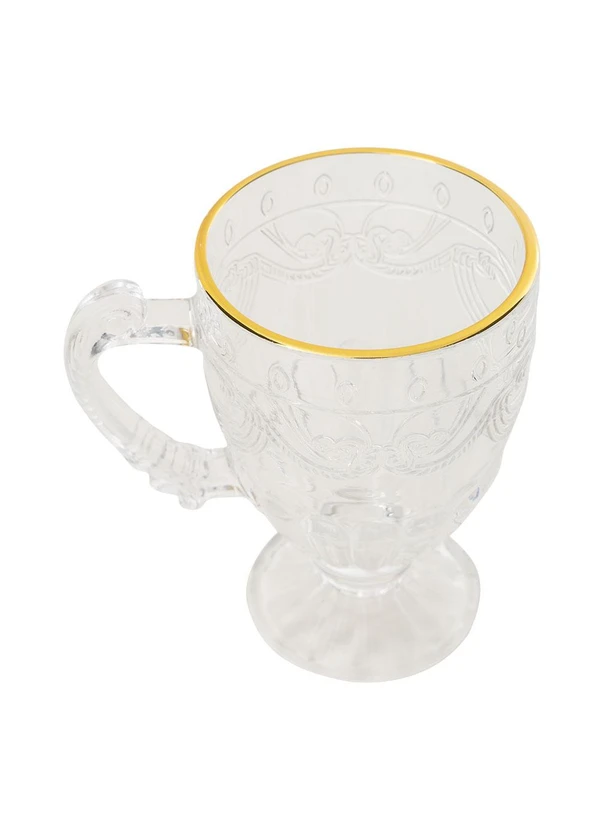 Lar e Lazer - Caneca de Vidro com Fio de Ouro 2