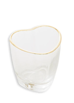 Lar e Lazer - Copo de Shot Coração Em Vidro 50ml - LAR E LAZER