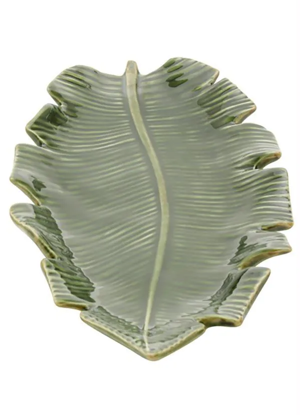 Lar e Lazer - Folha Decorativa Cerâmica Banana Verde 3