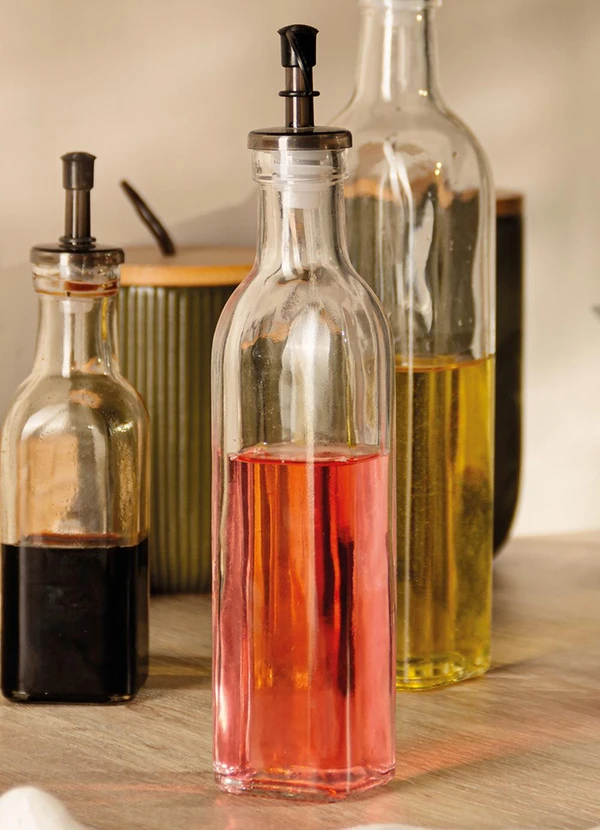 Lar e Lazer - Garrafa para Azeite de Vidro Tampa Plástica Preta 3