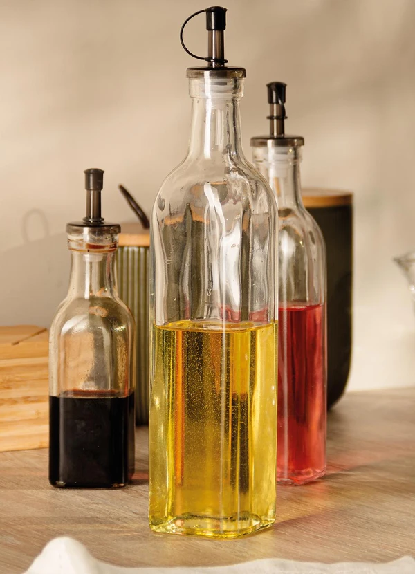 Lar e Lazer - Garrafa para Azeite de Vidro Tampa Plástica Preta 4