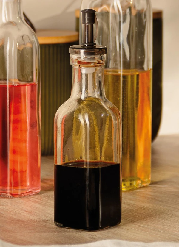 Lar e Lazer - Garrafa para Azeite de Vidro Tampa Plástica Preta 5