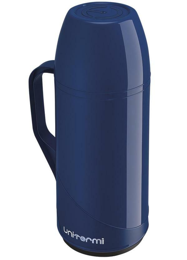 Garrafa Trmica em Pltico Azul