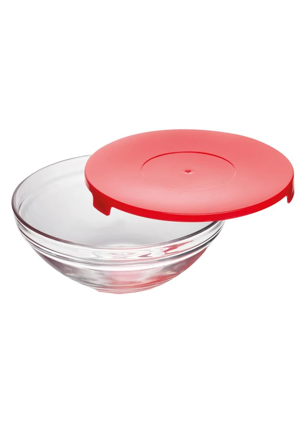 Lar e Lazer - Kit 5 Tigelas de Vidro com Tampa Colorida 3