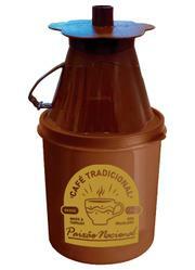 Kit Caf� 2 Pe�as Pote e Porta Filtro Marrom