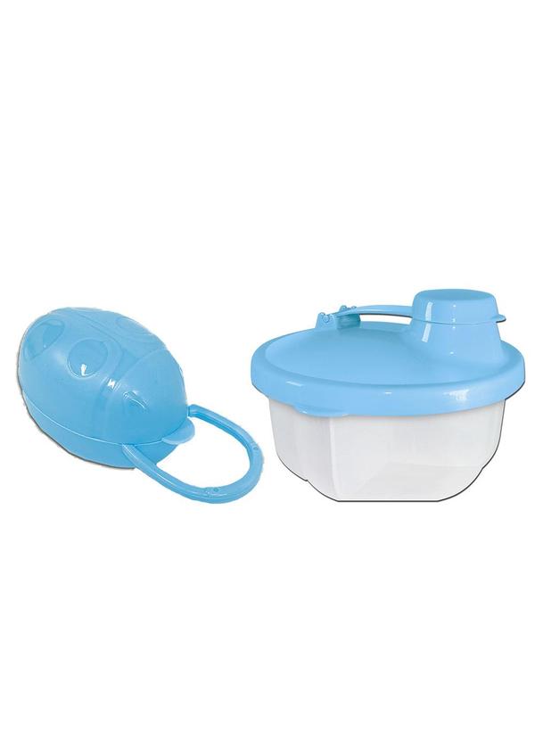 Kit Porta Leite com Porta Chupet Azul