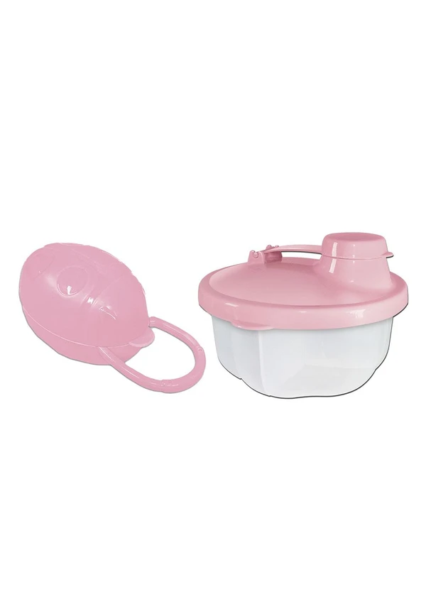 Lar e Lazer - Kit Porta Leite com Porta Chupeta Rosa