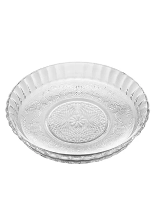 Lar e Lazer - Prato para Bolo de Vidro Angel 30x6 - Lyor - LAR E LAZER