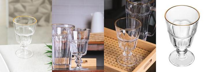 Taa de gua Belle Epoque com Fio Dourado