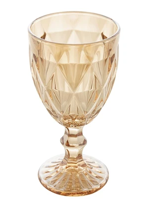 Lar e Lazer - Taça de Água Diamond 325ml Âmbar 1 Peça - LAR E LAZER