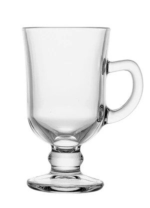 Lar e Lazer - Taça de Cappuccino de Vidro com Alça e Pé 115ml - LAR E LAZER