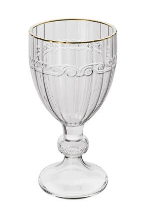 Lar e Lazer - Taça de Licor com Fio Dourado Imperial Em Vidro - LAR E LAZER