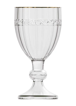 Lar e Lazer - Taça de Licor com Fio Dourado Imperial Em Vidro - LAR E LAZER