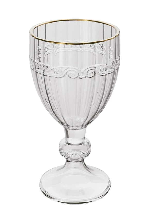 Lar e Lazer - Taça de Licor com Fio Dourado Imperial Em Vidro