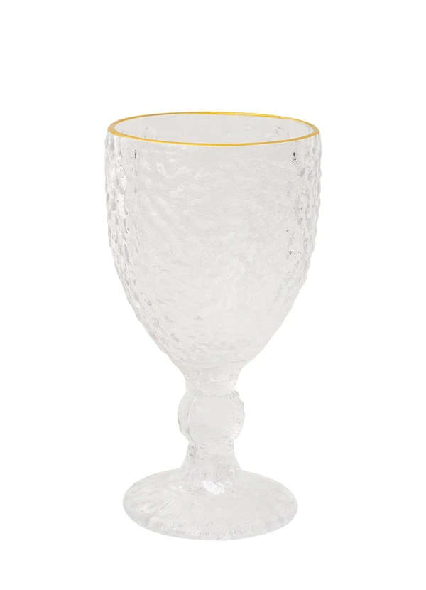 Lar e Lazer - Taça de Vidro Martelado com Fio Dourado 2