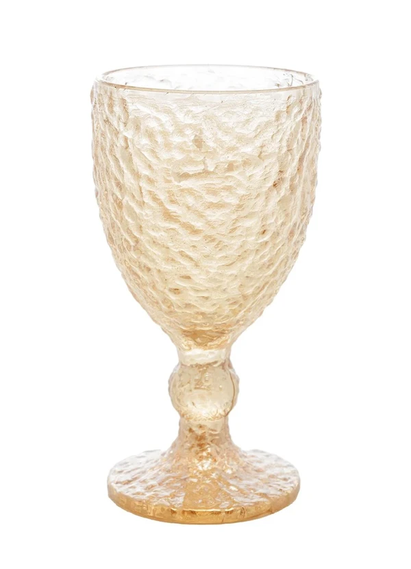 Lar e Lazer - Taça de Vidro Martelado Petra Âmbar 2
