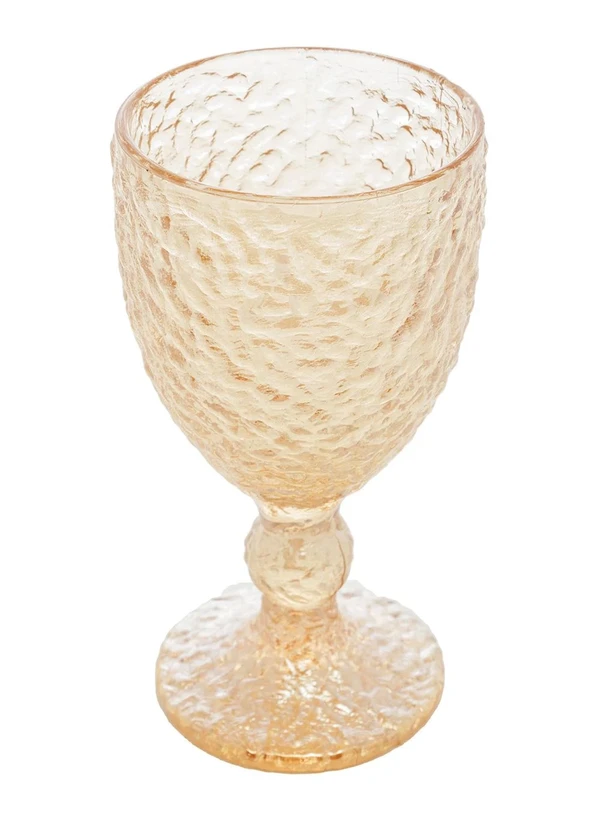 Lar e Lazer - Taça de Vidro Martelado Petra Âmbar 3