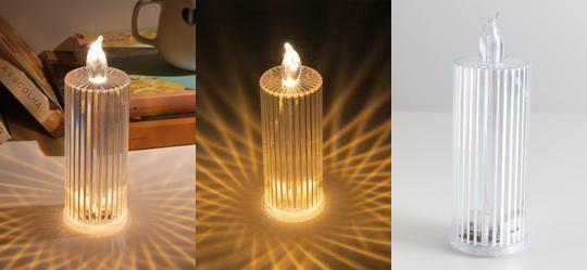 Vela Decorativa Eletrnica Led Transparente