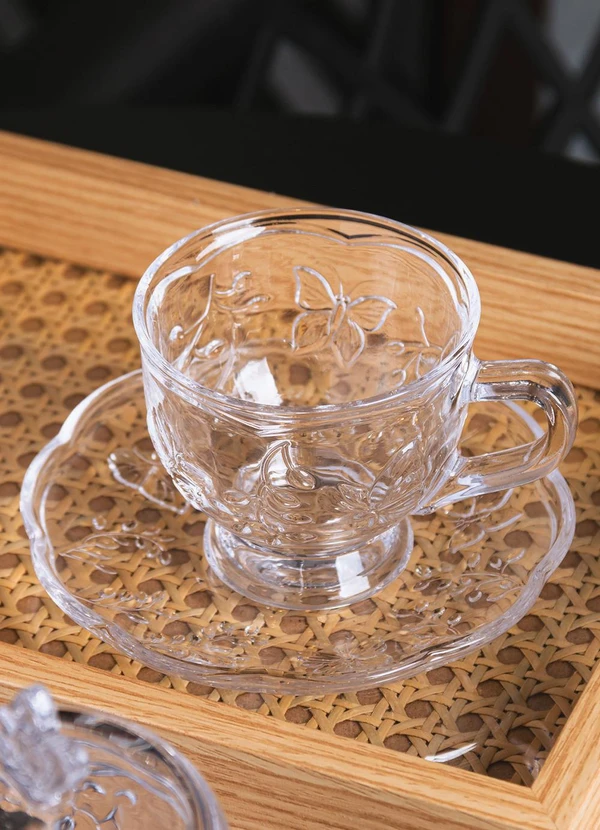 Lar e Lazer - Xícara de Chá com Pires New Butterfly 20cm 2