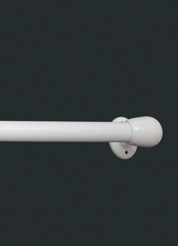 Lar e Lazer - Kit Varão Cortina Ajustável Até 1,5 Metro Branco 3