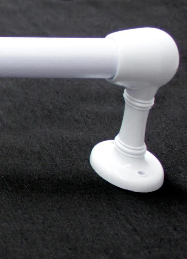 Lar e Lazer - Kit Varão Cortina Ajustável Até 3 Metros Branco 4