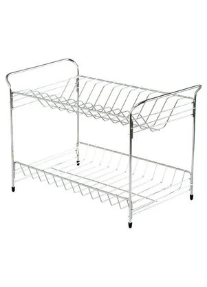 Lar e Lazer - Escorredor de Louças Em Aço 2 Andares - LAR E LAZER