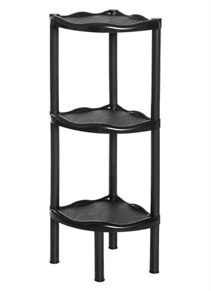 Lar e Lazer - Prateleira Triangular Preta 3 Andares - LAR E LAZER