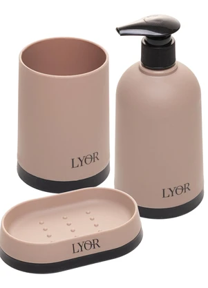 Lar e Lazer - Kit 3 Peças para Banheiro Bege 1 Peça - LAR E LAZER