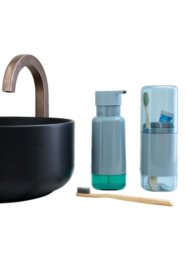 Lar e Lazer - Kit de Banheiro Azul 2 Peças 2